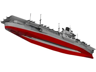 Shinano Aircraft Carrier 3D Model preview