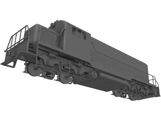 Chinese Train Engine 3D Model preview