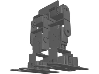 Biped Servo Robot 3D Model preview