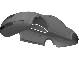Audi TT Body 3D Model preview