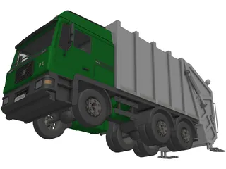 Volvo TH5 Garbage Truck 3D Model preview