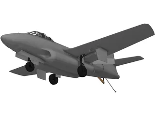 Douglas F3D-2 Skyknight 3D Model preview
