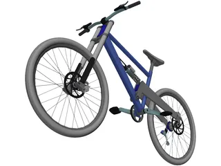 Bicycle Professional Downhill 3D Model preview
