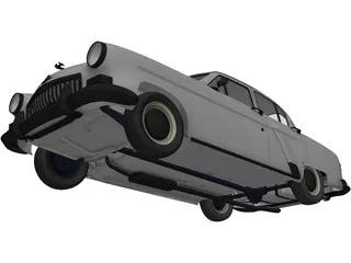 GAZ 21 Russian Classic Car 3D Model preview