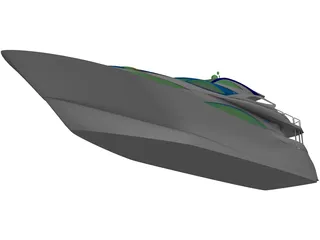 Sunseeker Yacht 3D Model preview