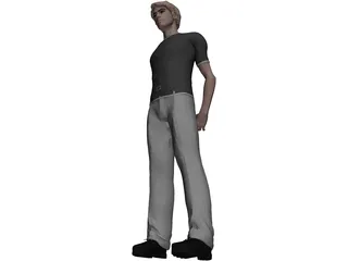 Man Standing 3D Model preview