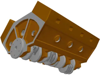 V8 Engine 3D Model preview