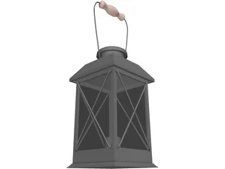 Colonial American Lantern 3D Model preview