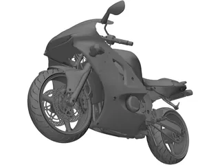 Kawasaki ZX6-R J1 3D Model preview