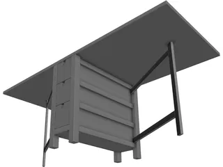 Foldable Table 3D Model preview