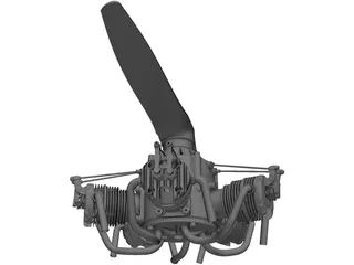 Sternmotor Engine 3D Model preview