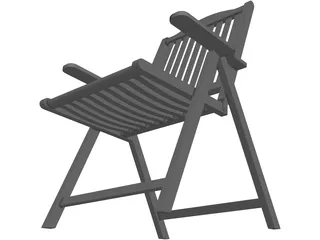 Adirondack Chair 3D Model preview