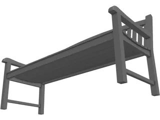 Garden Seat 3D Model preview