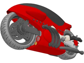 Motorcycle Concept 3D Model preview