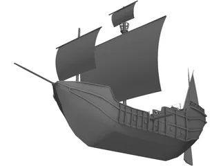 Galleon 3D Model preview