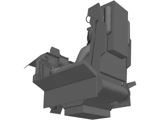 Fighter Cockpit with Seat 3D Model preview