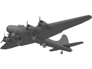 Boeing B-17 Flying Fortress 3D Model preview