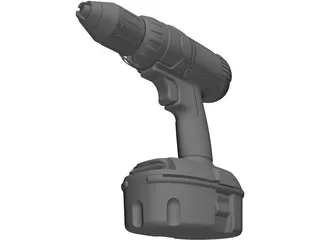 DeWalt 18V Cordless Drill 3D Model preview