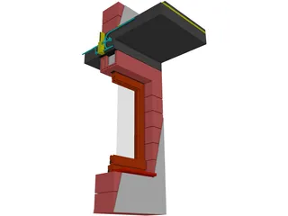 Window in the corner 3D Model preview