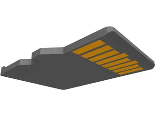 Micro SD Card 3D Model preview