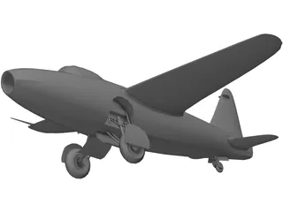 Heinkel He 178 3D Model preview