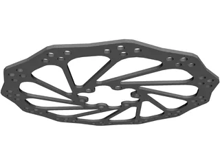 Mountain Bike Brake Rotor 3D Model preview