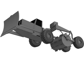 Tree Breaking Modified Truck 3D Model preview