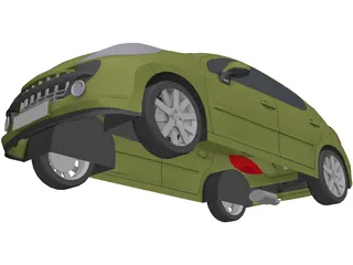 Peugeot 207 5-doors 3D Model preview