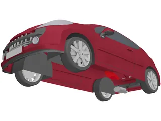 Peugeot 207 3-doors 3D Model preview