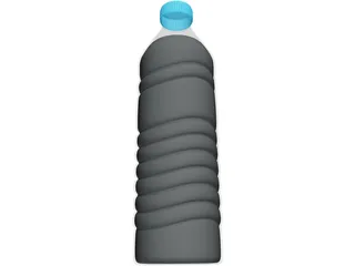 Water Bottle 1L 3D Model preview