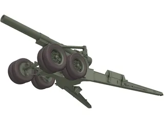 M115 Howitzer 3D Model preview