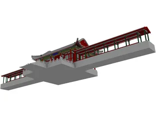 Chinese Building 3D Model preview