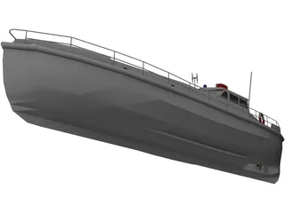 Solent Class Lifeboat 3D Model preview