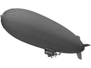 Goodyear Airship Blimp 3D Model preview