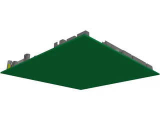 Computer Motherboard 3D Model preview