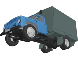 GAZ 52 Truck 3D Model preview