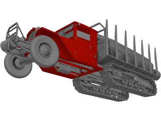 Truck Wood Chenille 3D Model preview
