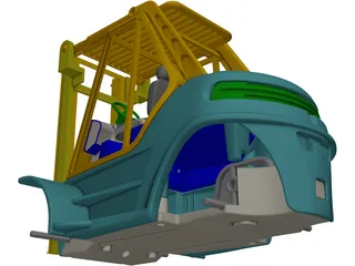 Forklift 3D Model preview