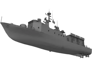 Manama Missile Boat 3D Model preview