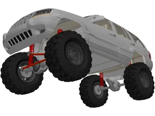 Jeep Grand Cherokee [Lifted] 3D Model preview
