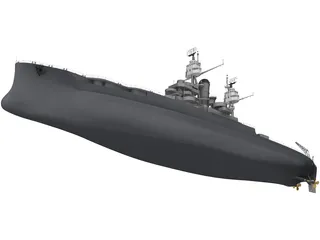 USS Oklahoma 3D Model preview