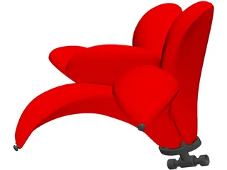 Chair Flower Shape 3D Model preview