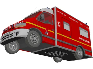Renault Master Ambulance 3D Model preview