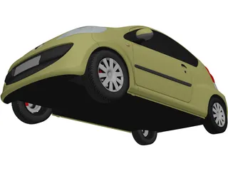 Peugeot 107 3D Model preview