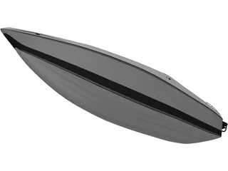 Speed Boat Ferreti 3D Model preview