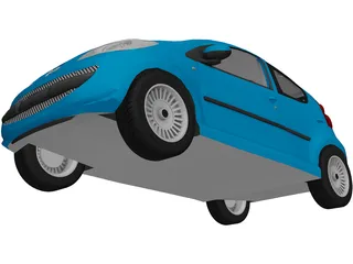 Peugeot 107 3D Model preview