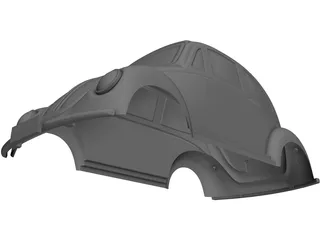Volkswagen Beetle Body 3D Model preview