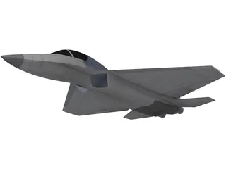 X-38 Gen 5 Fighter Concept 3D Model preview