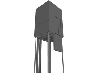 Glass Elevator 3D Model preview