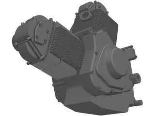Ducati 900ss Motorcycle Engine 3D Model preview